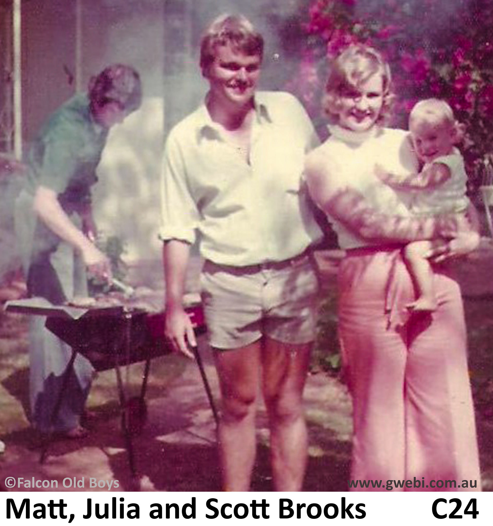 Matt Broks with Julia and Scott at braai former Gwebi student Course 24